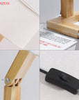 Nordic Art Wooden Robot Shaped Table Lamp Modern Living Room Bedroom bedside lamp Study Decor LED Desk Lamp E14 - Lampe Chevet Design