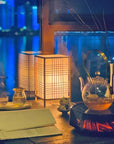 Lampe de Chevet Japonaise en Bois - Lampe Chevet Design