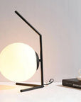 Lampe de chevet design bras dorés & boule de verre - Lampe Chevet Design