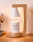 Lampe de Chevet Chauffe-Bougie en Bois - Lampe Chevet Design