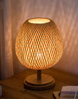 Lampe de Chevet en Bambou Naturel - Lampe Chevet Design