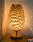 Lampe de Chevet en Bambou Naturel - Lampe Chevet Design
