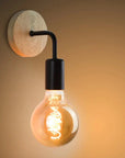 Lampe de chevet Murale Bois Noir / Blanc - Lampe Chevet Design