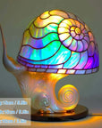 Lampe de chevet champignon fleuri teinté - Lampe Chevet Design
