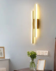LED Bedroom Wall Lamp Wall Sconces Copper Line Pipe Acrylic Lampshade Indoor Lighting for Living Room Corridor Light Fixture