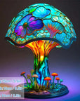 Lampe de chevet champignon fleuri teinté - Lampe Chevet Design