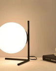Lampe de chevet design bras dorés & boule de verre - Lampe Chevet Design