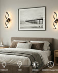 21/14/15W LED Wall Lights Modern Spiral Design Warm White Light Wall Sconce Lamp for Living Room Bedroom Hallway Stairs Indoor