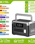 OUKITEL P1000 PLUS Tragbare Powerstation 1800W Solargenerator 1024Wh LiFePO4-Akku Notstromversorgung für Zuhause, Camping und unterwegs