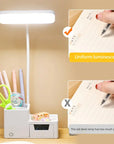 Touch LED Desk Lamp 3 Levels Dimmable Night Light USB Rechargeable Eye Protection Foldable Table Lamp Bedroom Bedside Reading - Lampe Chevet Design