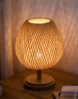 Lampe de Chevet en Bambou Naturel - Lampe Chevet Design