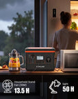 POWLAND – tragbarer Solargenerator 800W, mit AC-Steckdose, MPPT-Unterstützung, 100W Solarpanel, Lithiumbatterie für Camping im Freien