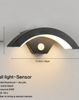 Modern Wall Light 24W Motion Sensor Wall Lamp, 3000K Warm Black Light Wall Lamp, Outdoor Lamp Wall Sconce for Hallways, Gardens