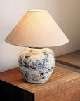 Wabi-sabi Ceramic Table Lamp Bedside Desk Lamp Decoration For Bedroom Light Fixture Japanese-style Table Lamp For Living Room - Lampe Chevet Design
