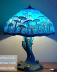 Lampe de chevet champignon fleuri teinté - Lampe Chevet Design