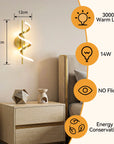 21/14/15W LED Wall Lights Modern Spiral Design Warm White Light Wall Sconce Lamp for Living Room Bedroom Hallway Stairs Indoor