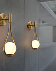 Lampe de chevet Murale Boule Métal Doré - Lampe Chevet Design