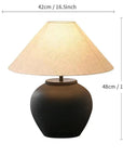 Wabi-sabi Ceramic Table Lamp Bedside Desk Lamp Decoration For Bedroom Light Fixture Japanese-style Table Lamp For Living Room - Lampe Chevet Design