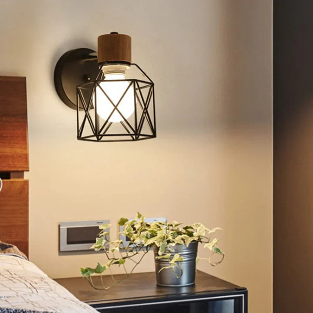 Lampe de chevet Murale Industrielle Cage - Lampe Chevet Design