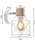 Lampe de chevet Murale Industrielle Cage - Lampe Chevet Design