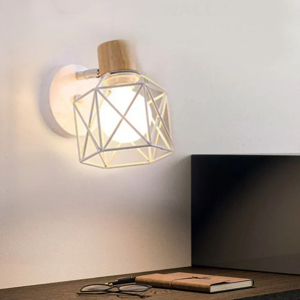 Lampe de chevet Murale Industrielle Cage - Lampe Chevet Design