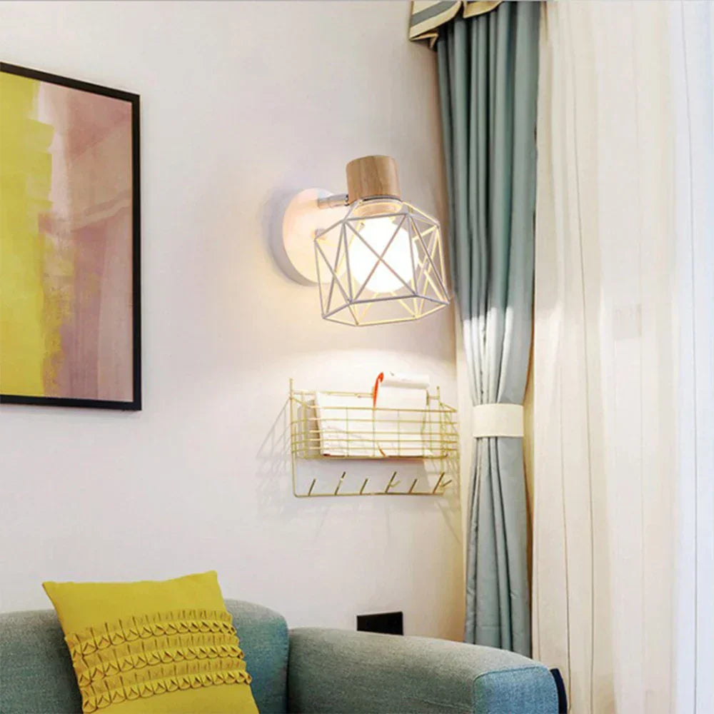 Lampe de chevet Murale Industrielle Cage - Lampe Chevet Design