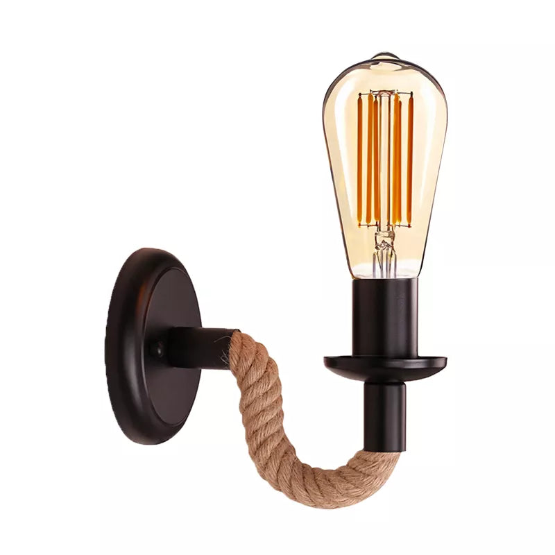 Lampe de chevet Murale Industrielle Corde - Lampe Chevet Design