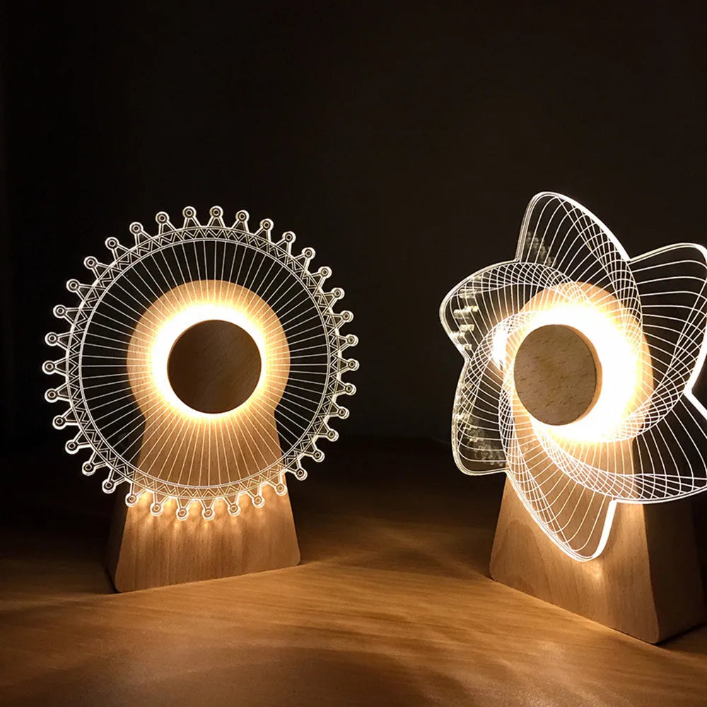 Lampe de chevet moulin 3D - Lampe Chevet Design