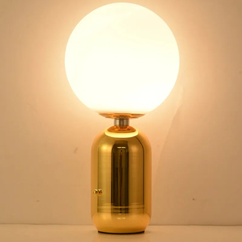 lampe de chevet Nordique en boule de verre - Lampe Chevet Design