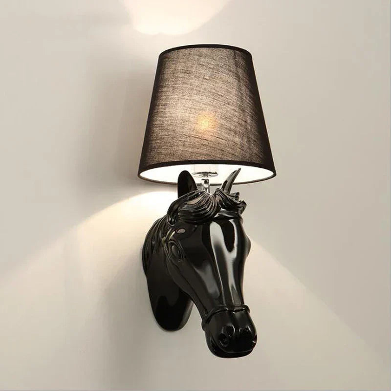 lampe de chevet murale en résin design chevaux - Lampe Chevet Design