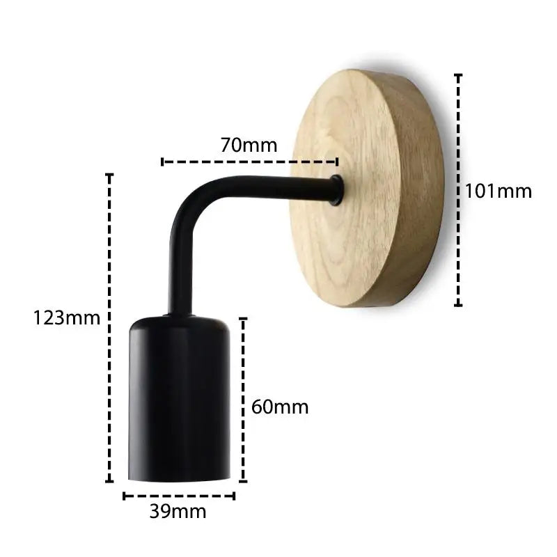 Lampe de chevet Murale Bois Noir / Blanc - Lampe Chevet Design