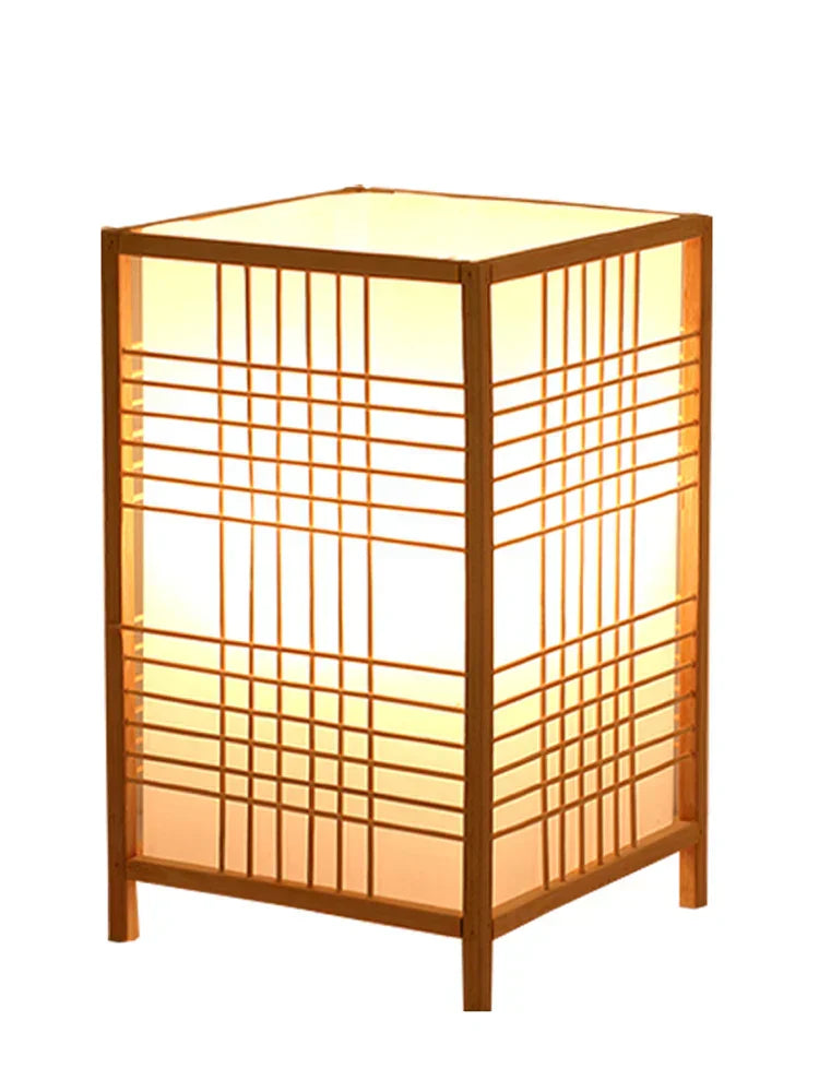 Lampe de Chevet Japonaise en Bois - Lampe Chevet Design