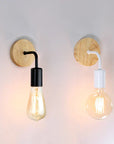 Lampe de chevet Murale Bois Noir / Blanc - Lampe Chevet Design