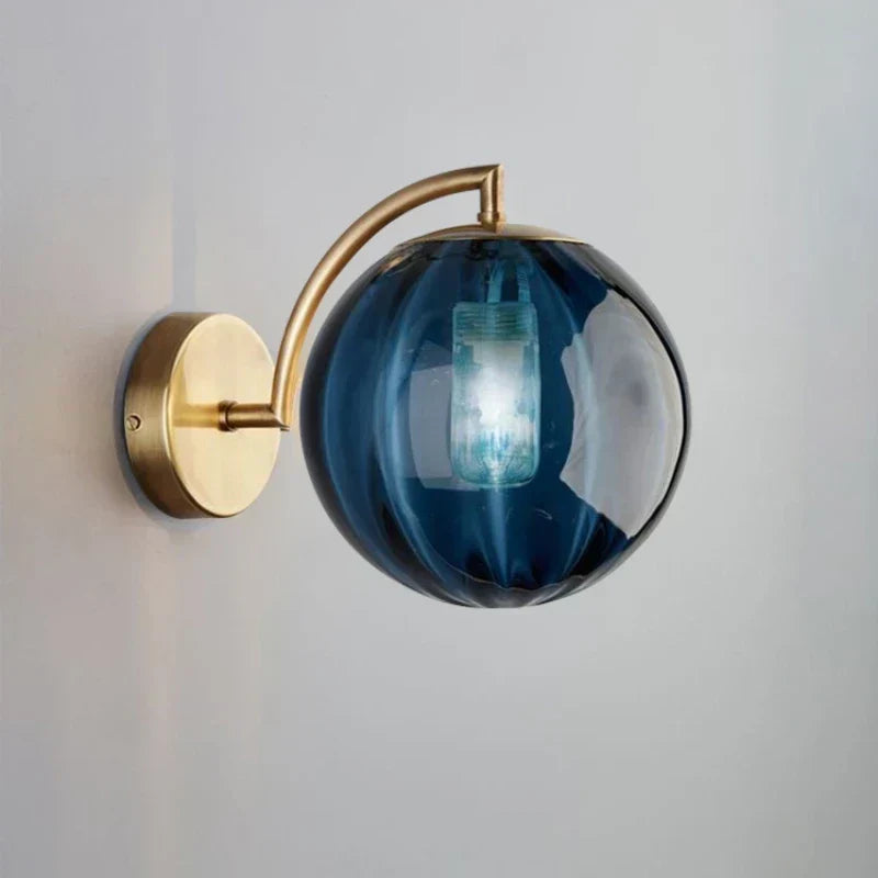 Lampe de chevet Murale Design Boule en verre Fumé - Lampe Chevet Design