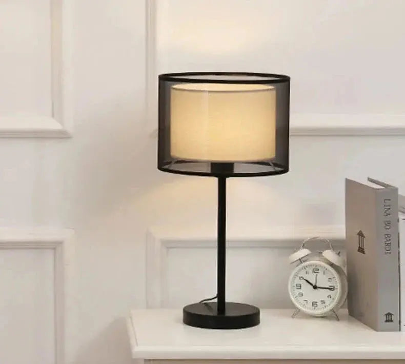 Lampe de chevet en tissu à Double couche - Lampe Chevet Design