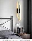 LED Bedroom Wall Lamp Wall Sconces Copper Line Pipe Acrylic Lampshade Indoor Lighting for Living Room Corridor Light Fixture