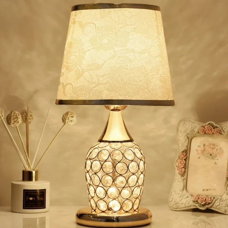 Lampe de chevet européenne en cristal - Lampe Chevet Design