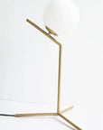 Lampe de chevet design bras dorés & boule de verre - Lampe Chevet Design