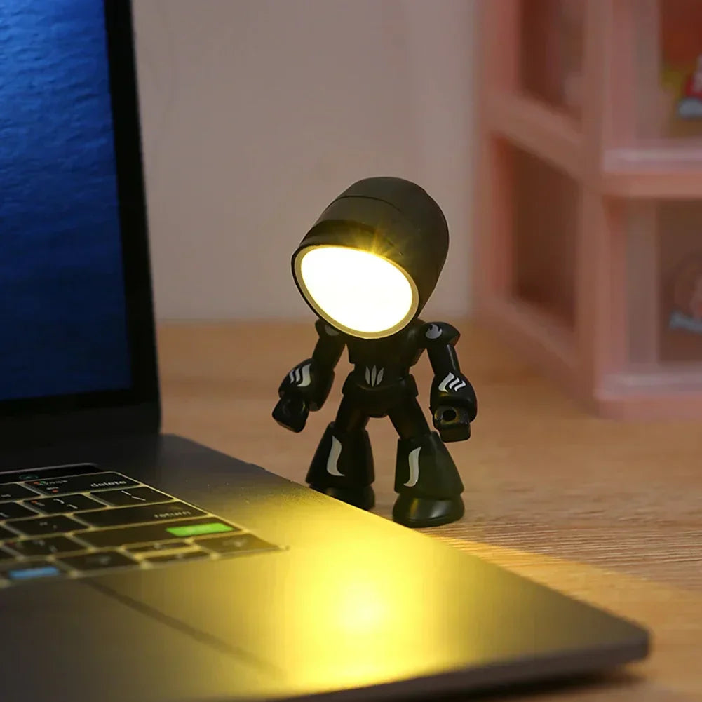 Mini Night Light LED Cartoon Cute Hero Police Desk Lamp Desktop Ornament Bedside Bedroom Table Lights Children Boy Holiday Gifts - Lampe Chevet Design