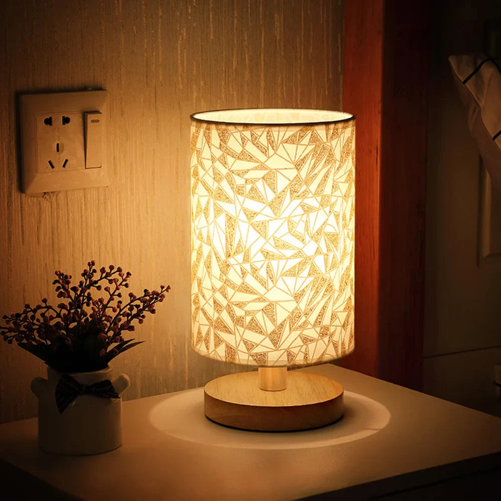 USB Bedside Lamp Night Lights LED Desk Lamp Eye Protection Nightstand Lamp Wooden Table Lamp Night Lamp Home Bedroom Decor - Lampe Chevet Design