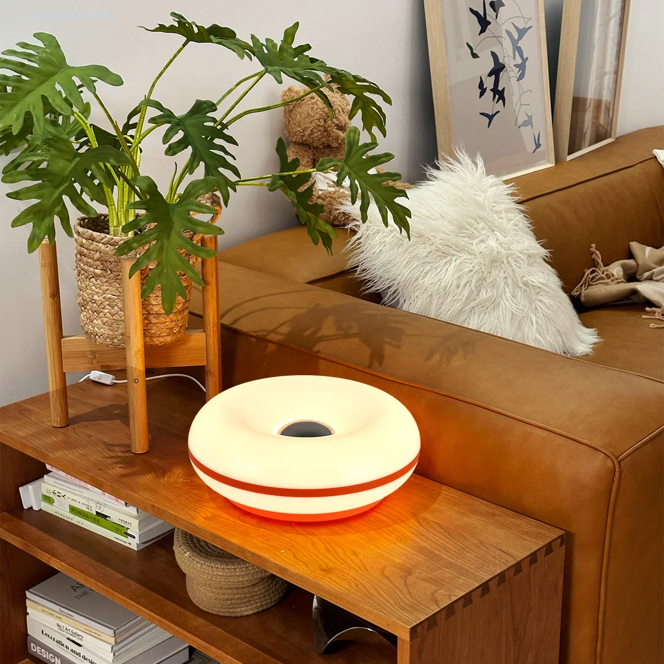 Bauhaus table lamp USB plug bedroom bedside lamp living room dining room decoration donut ambient light - Lampe Chevet Design