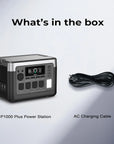 OUKITEL P1000 PLUS Tragbare Powerstation 1800W Solargenerator 1024Wh LiFePO4-Akku Notstromversorgung für Zuhause, Camping und unterwegs