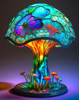Lampe de chevet champignon fleuri teinté - Lampe Chevet Design