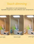 Touch LED Desk Lamp 3 Levels Dimmable Night Light USB Rechargeable Eye Protection Foldable Table Lamp Bedroom Bedside Reading - Lampe Chevet Design