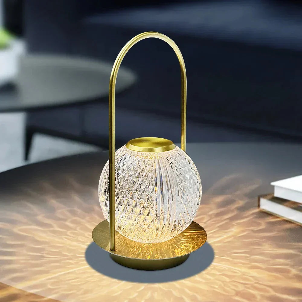lampe de chevet sans fil en cristal - Lampe Chevet Design
