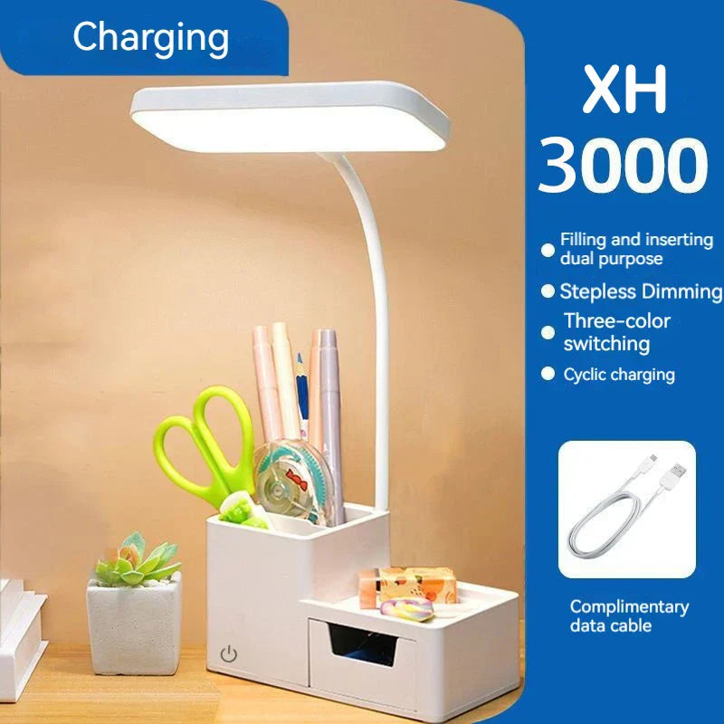 Touch LED Desk Lamp 3 Levels Dimmable Night Light USB Rechargeable Eye Protection Foldable Table Lamp Bedroom Bedside Reading - Lampe Chevet Design