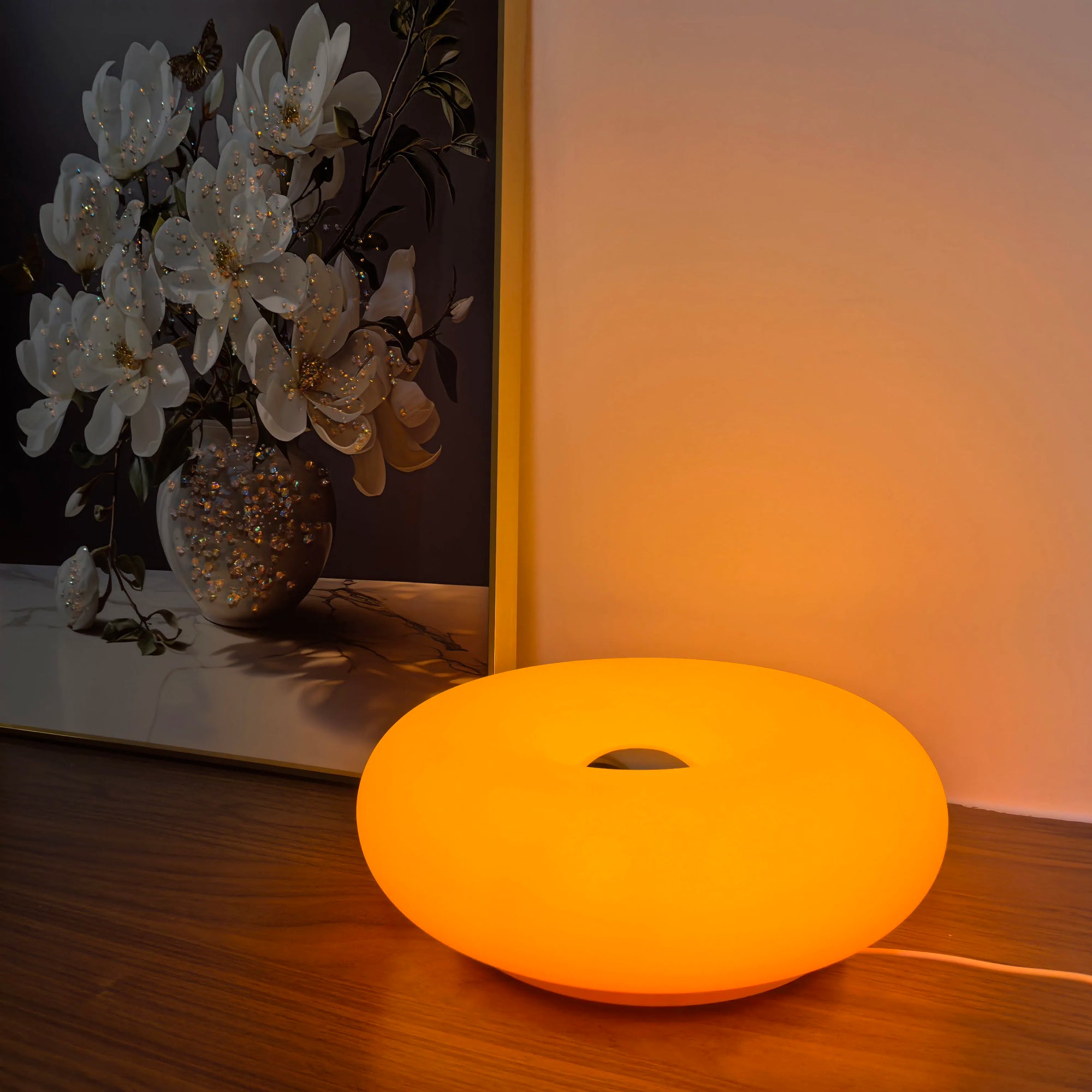 Bauhaus table lamp USB plug bedroom bedside lamp living room dining room decoration donut ambient light - Lampe Chevet Design