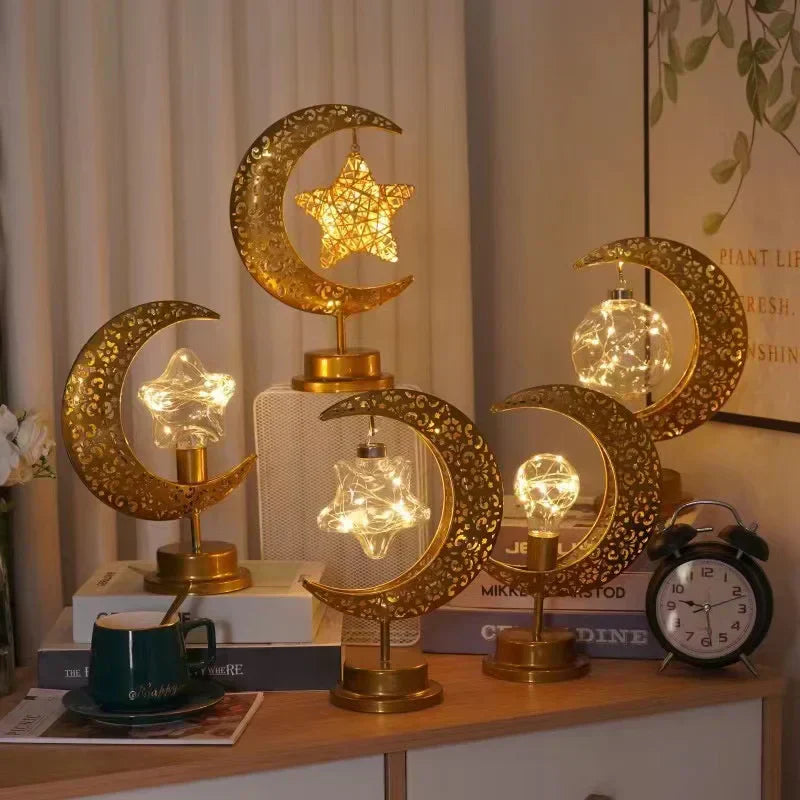 Lampe de chevet forme Lune et étoile - Lampe Chevet Design