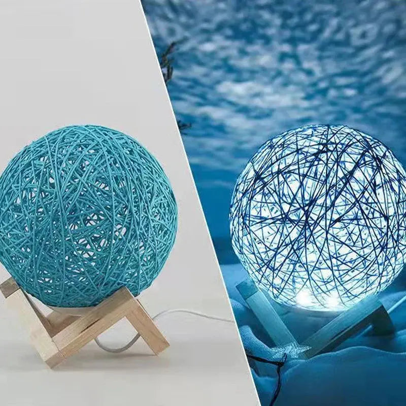 Lampe de chevet en rotin - Lampe Chevet Design