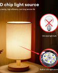 USB Bedside Lamp Night Lights LED Desk Lamp Eye Protection Nightstand Lamp Wooden Table Lamp Night Lamp Home Bedroom Decor - Lampe Chevet Design